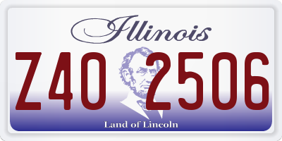 IL license plate Z402506