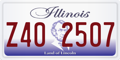 IL license plate Z402507