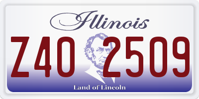 IL license plate Z402509