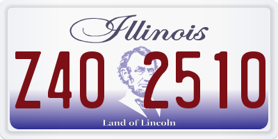 IL license plate Z402510