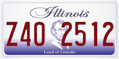 IL license plate Z402512