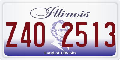 IL license plate Z402513