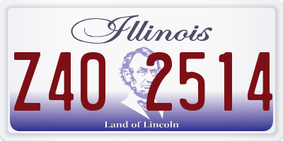 IL license plate Z402514