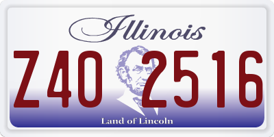 IL license plate Z402516