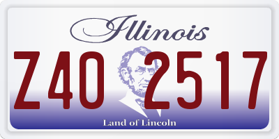 IL license plate Z402517