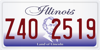 IL license plate Z402519
