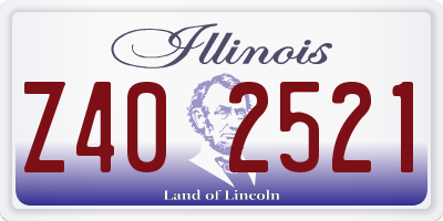 IL license plate Z402521