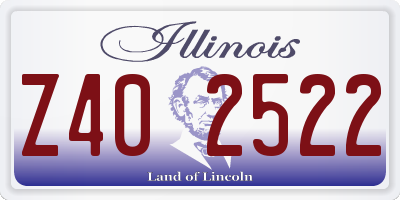 IL license plate Z402522