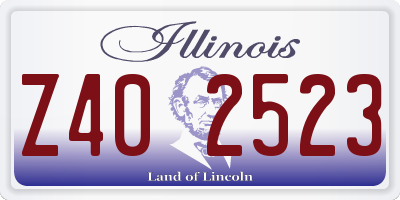 IL license plate Z402523