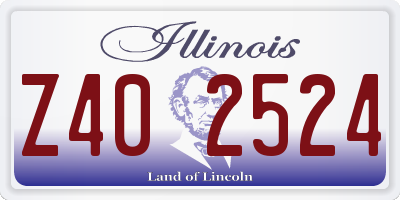 IL license plate Z402524