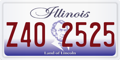 IL license plate Z402525
