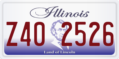 IL license plate Z402526