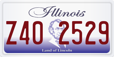 IL license plate Z402529