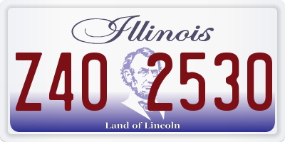 IL license plate Z402530