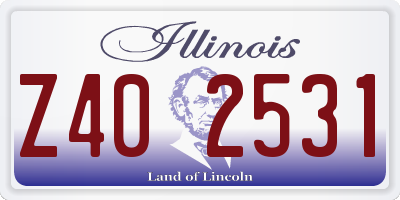 IL license plate Z402531