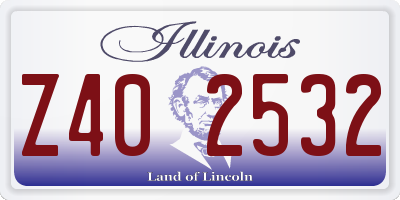 IL license plate Z402532