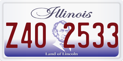 IL license plate Z402533