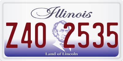 IL license plate Z402535