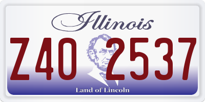 IL license plate Z402537