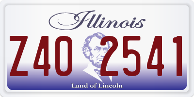 IL license plate Z402541
