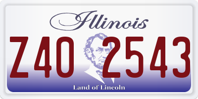 IL license plate Z402543