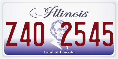 IL license plate Z402545