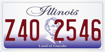 IL license plate Z402546