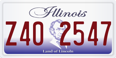 IL license plate Z402547