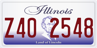 IL license plate Z402548