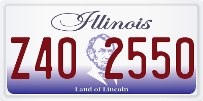IL license plate Z402550
