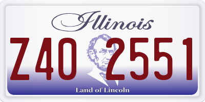 IL license plate Z402551