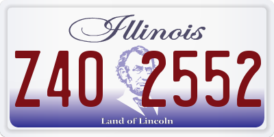 IL license plate Z402552