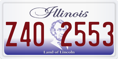 IL license plate Z402553