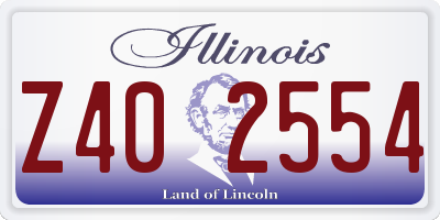 IL license plate Z402554