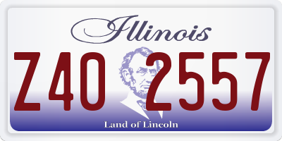 IL license plate Z402557