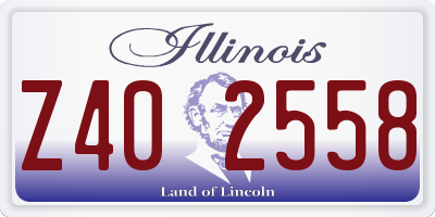 IL license plate Z402558