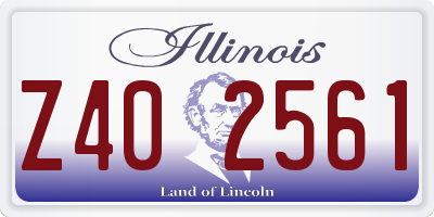 IL license plate Z402561