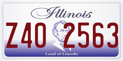 IL license plate Z402563