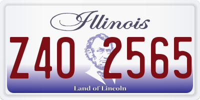 IL license plate Z402565