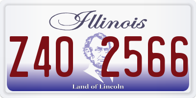 IL license plate Z402566