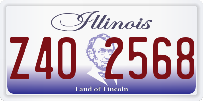 IL license plate Z402568