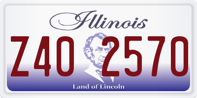IL license plate Z402570