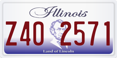 IL license plate Z402571