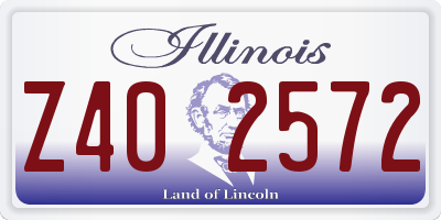 IL license plate Z402572