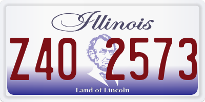 IL license plate Z402573