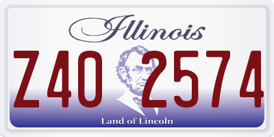 IL license plate Z402574