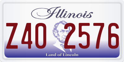 IL license plate Z402576