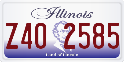 IL license plate Z402585