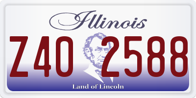 IL license plate Z402588