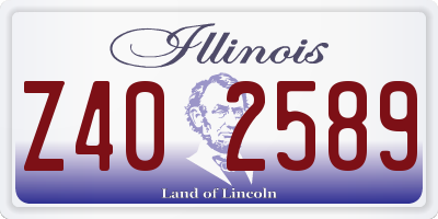 IL license plate Z402589